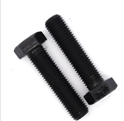 Klasse 4,8 DIN 933 6 mm schwarze Sechskantschrauben mit Vollgewinde, verzinkter Kohlenstoffstahl