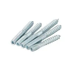 M6*60 M10*200 Kohlenstoffstahl Hanger Schraube Holz zu Metall Dowels Doppel End Möbel Befestigung