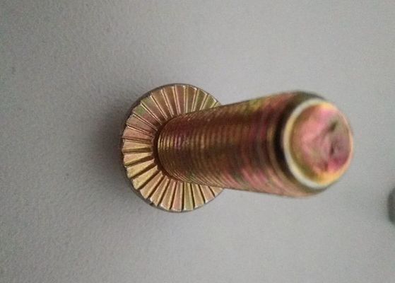 Hexagon Flanschkopf Metallbolzen und -muttern Gelb 4.8 Kohlenstoffstahl DIN