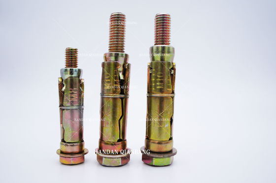 M6 M10 Endeisen-Material der Expansions-Festlegungs-Ankerbolzen-3PCS gelbes verzinktes